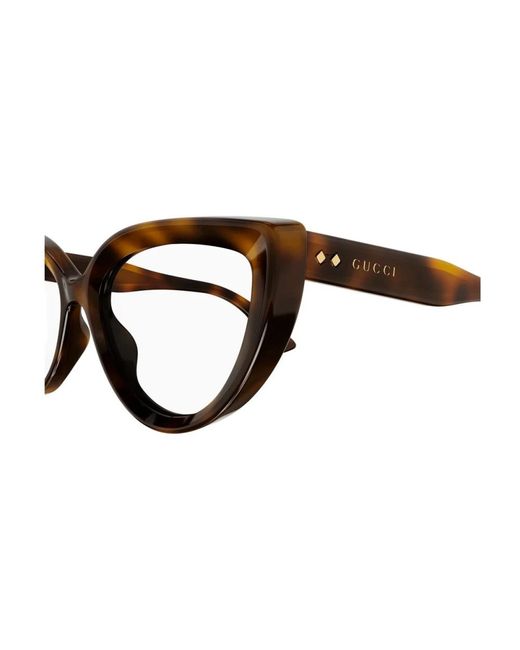 Gucci Brown Gg1530O Linea Rivets Eyeglasses
