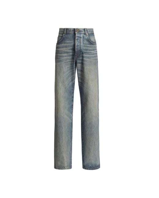 Balmain Blue Straight Fit Jeans for men