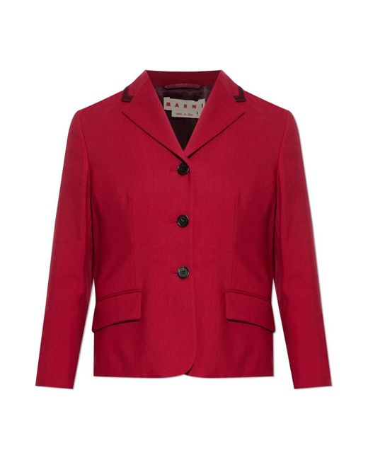 Marni Wool Blazer in het Red