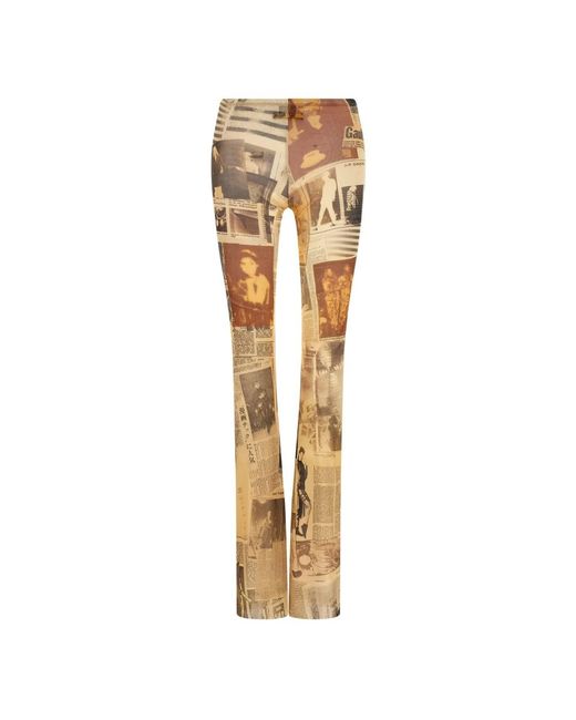 Jean Paul Gaultier Metallic Slim-Fit Trousers