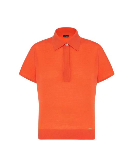 Kiton Orange Woll-polohemd