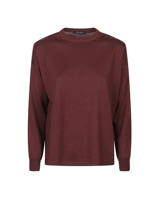 Round-Neck Knitwear Aragona de color Red