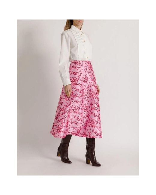 Alberta Ferretti Pink Midi Skirts