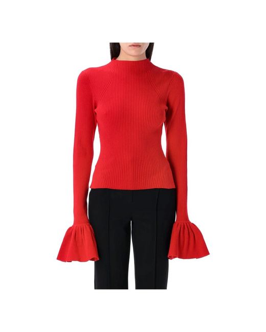 ROTATE BIRGER CHRISTENSEN Red Round-Neck Knitwear
