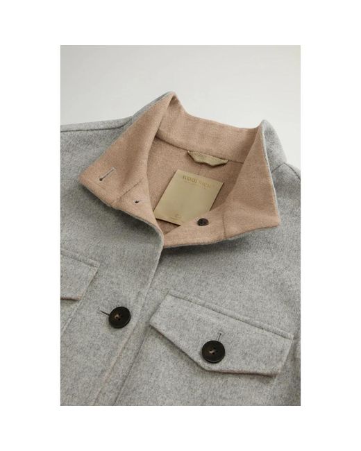 Woolrich Jassen ,Grijs ,Wol Jassen in het Gray