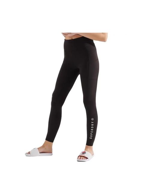 Leggings Superdry de color Black
