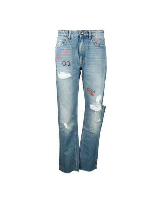 Semicouture Blue Straight Fit Jeans