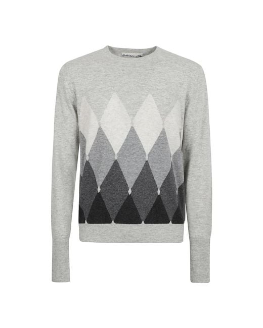 Ballantyne Gray Round-Neck Knitwear for men