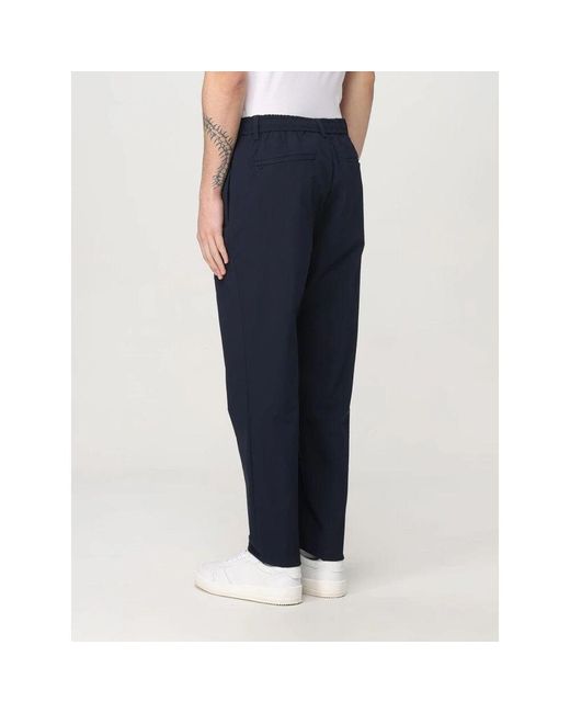 Tommy Hilfiger Blaue Plissierte Hose Mit Lockerer Passform in Blue für Herren
