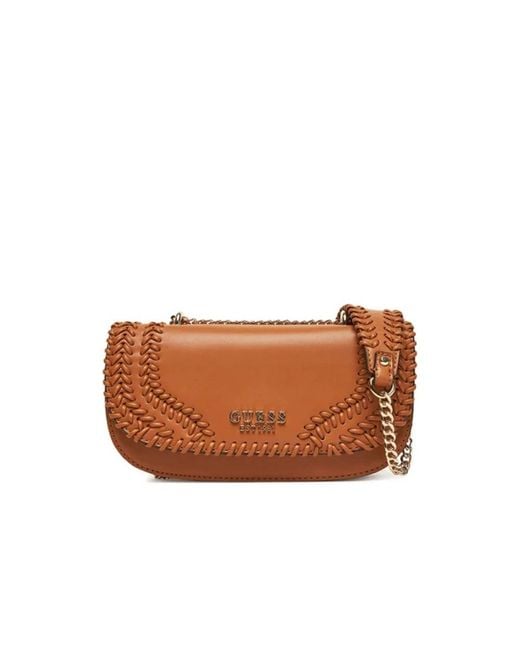 Guess Brown Tatum Insert Mini Crossbody