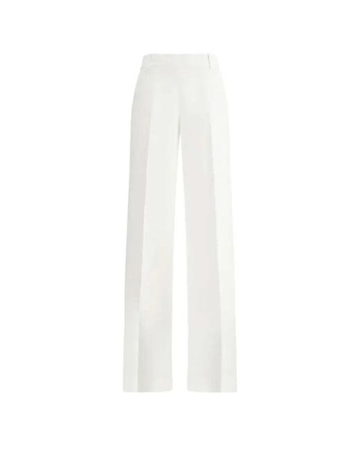 Ermanno Scervino White Wide Trousers