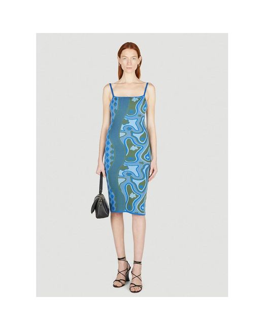 Ahluwalia Blue Knitted Dresses