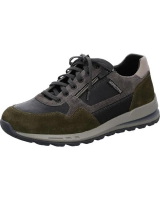 Mephisto Moderner Khaki Herren Sneaker in Black für Herren