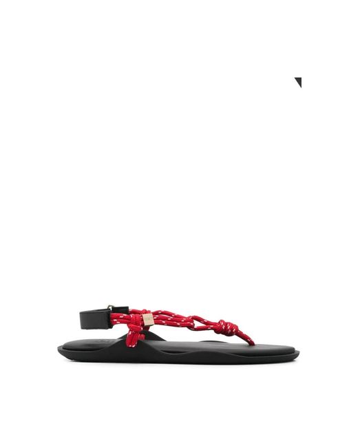 FLOWZE Red Flat Sandals
