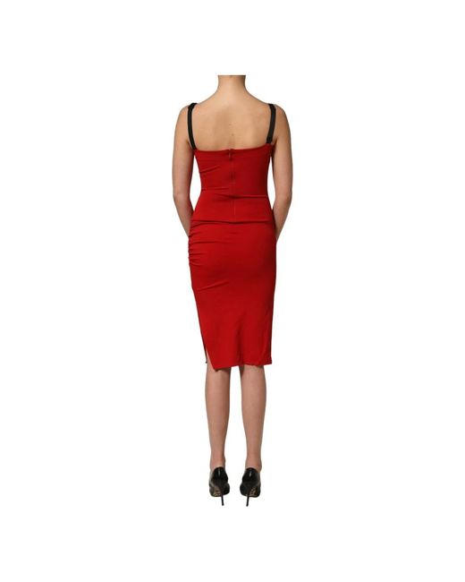 Dolce & Gabbana Red Midi Dresses