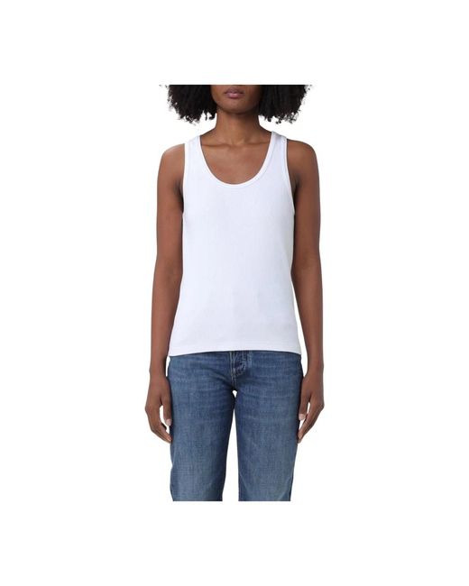 Sleeveless Tops di Bottega Veneta in Blue