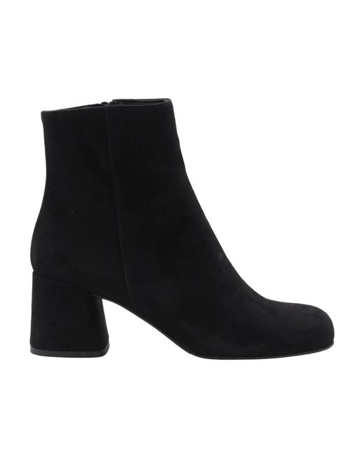 DONNA LEI Black Heeled Boots
