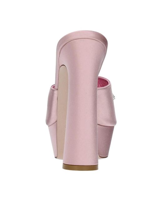 Le Silla Pink Heeled Mules