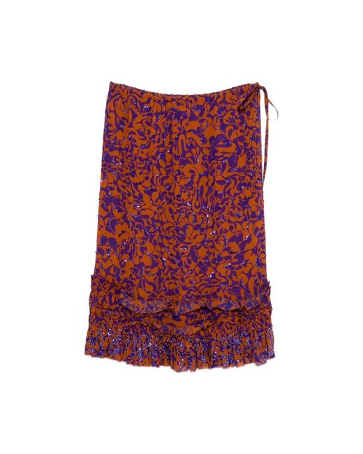 Dries Van Noten Red Midi Skirts