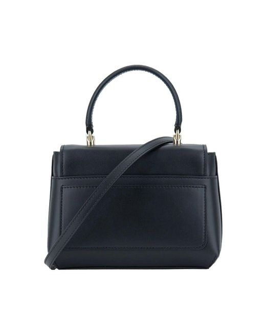Dolce & Gabbana Blue Leder umhängetasche magnetknopf