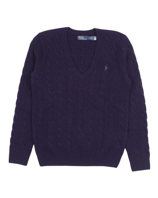 Polo Ralph Lauren Blue V-Neck Knitwear