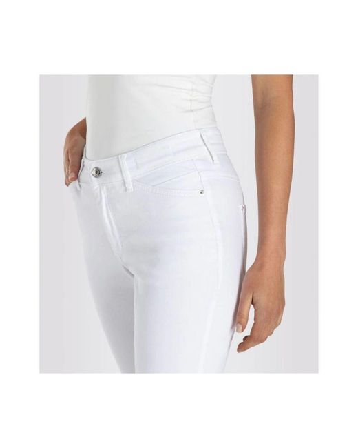 Cropped Trousers M·a·c de color White