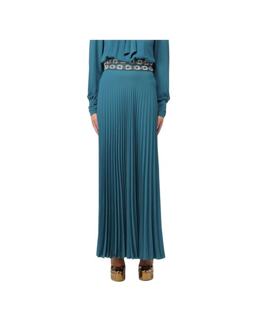 Elisabetta Franchi Blue Maxi Skirts
