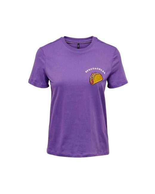 ONLY Purple T-Shirts