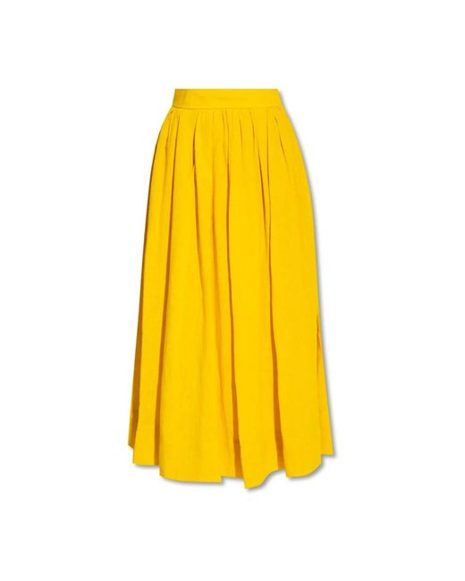 Chloé Yellow Midi Skirts