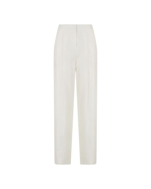 Elisabetta Franchi White Straight Trousers