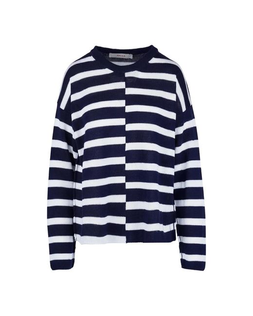 Jucca Blue Round-Neck Knitwear
