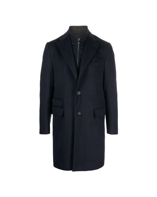 Corneliani Blue Single-Breasted Coats for men
