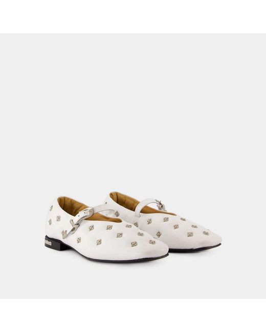 Toga White Ballerina Shoes