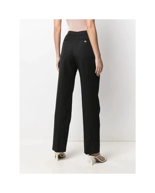 Trousers > straight trousers Loulou Studio en coloris Black