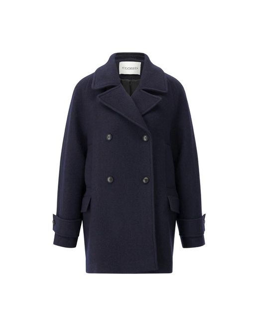 Closed Caban Jacket in het Blue