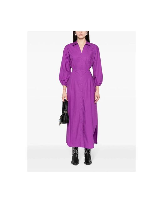 Twin Set Purple Shirt Dresses