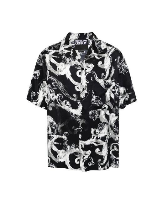 Versace Black Short Sleeve Shirts for men