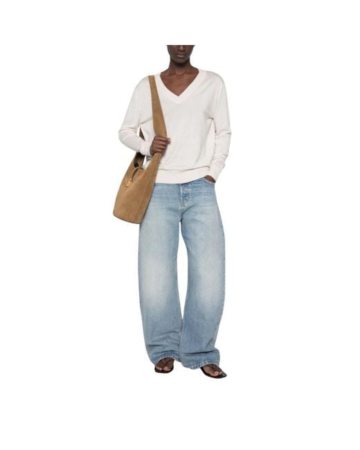 Weekend by Maxmara White V-Neck Knitwear