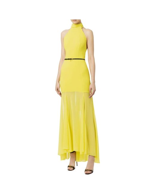 Elisabetta Franchi Yellow Maxi Dresses