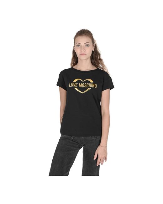 Love Moschino Black T-Shirts