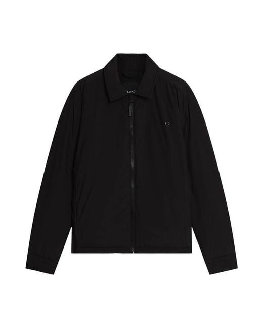 Lyle & Scott Jassen ,Zwart ,Polyester Collared Puffer Jacket in het Black voor heren