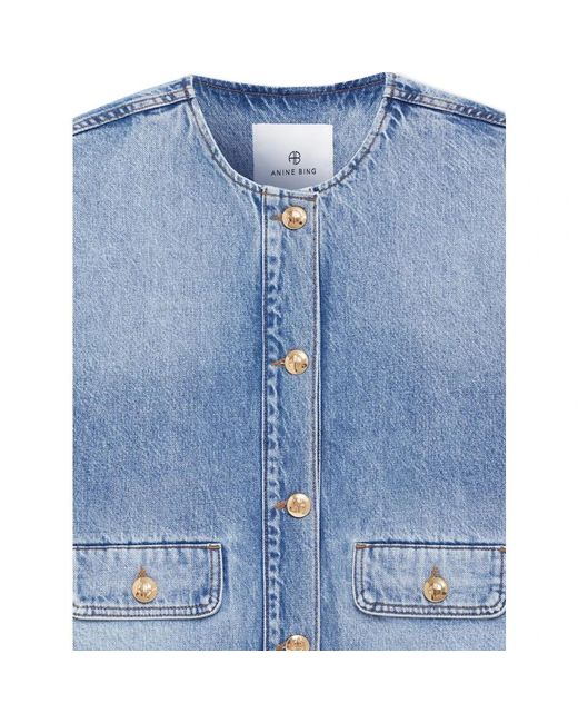 Anine Bing Blue Denim Jackets