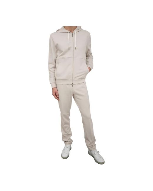 Peserico Hoodies & Sweatvesten ,Grijs ,Katoen Stijlvol Sweatshirt Voor Een Trendy Look in het Natural voor heren
