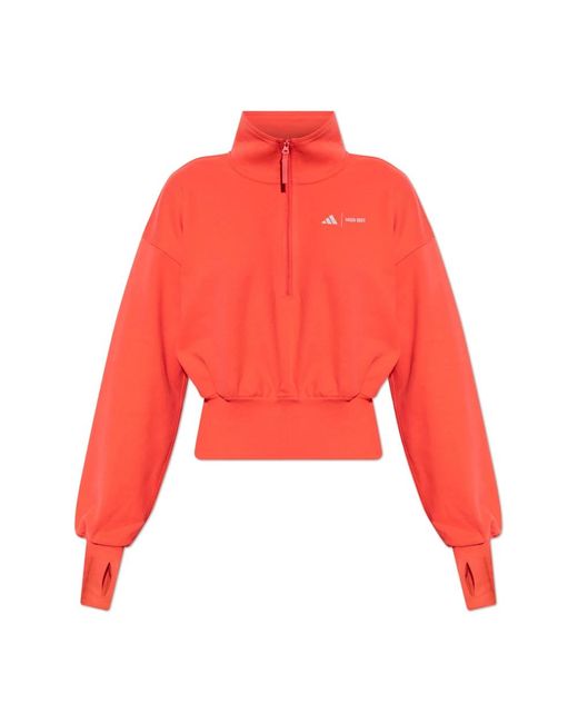 Adidas Fitness ,Oranje ,Katoen Selure Sweatshirt in het Red