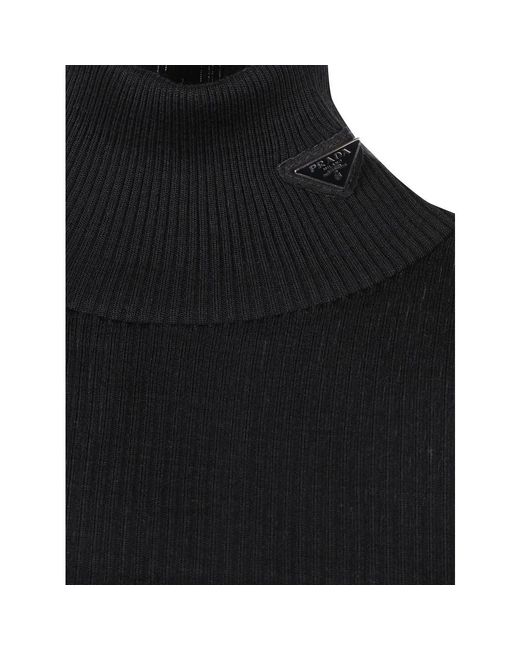 Turtlenecks Prada de color Black