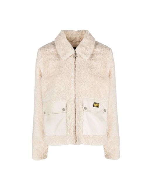 Barbour Natural Faux Fur & Shearling Jackets