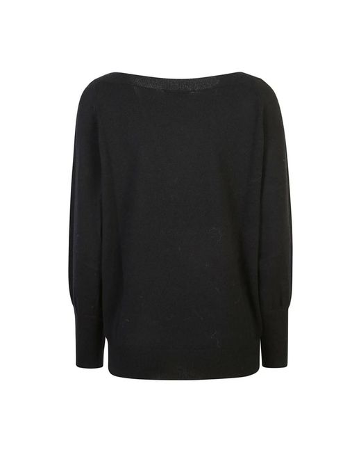 Le Tricot Perugia Black Round-Neck Knitwear