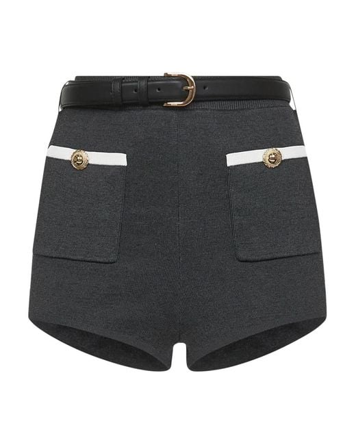 Self-Portrait Black Short Shorts