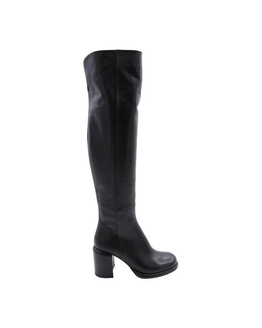 DONNA LEI Black Over-Knee Boots