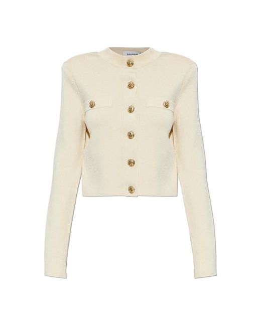 Cardigans Balmain en coloris Natural